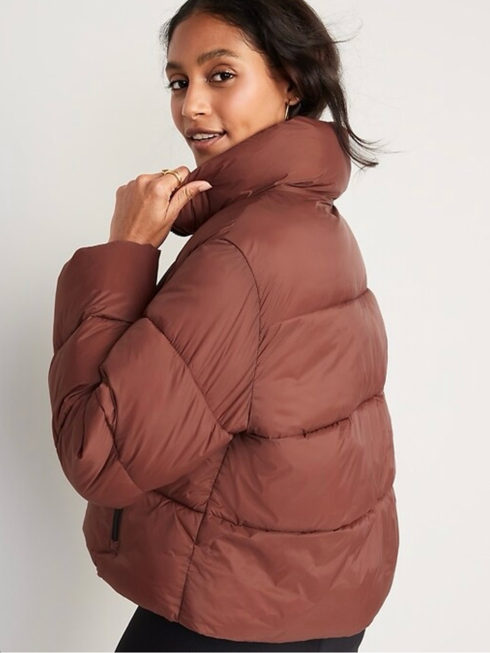 NWT Old Navy Cropped Relaxed Fit Zippered Short Puffer Jacket Size 3X - Picture 4 of 4